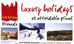 Lets Holiday Granada flyer design